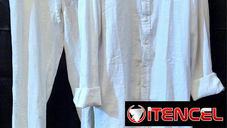 Ropa blanca de lino , camisa blanca de lino , pantalón blanco de lino y mucho mas