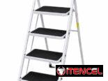 📢 ESCALERA DOMÉSTICA PLEGABLE DE 4 NIVELES CON MANIJA ACOLCHADA
