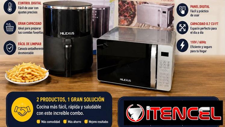 Combo de freidora de aire Milexus y microondas Milexus