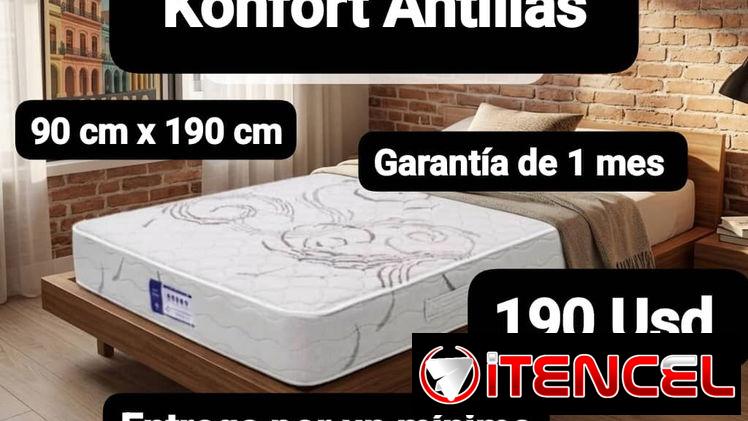 Colchón Konfort Personal, Garantía de 1 mes, Entrega por un mínimo costo adicional para toda La Habana