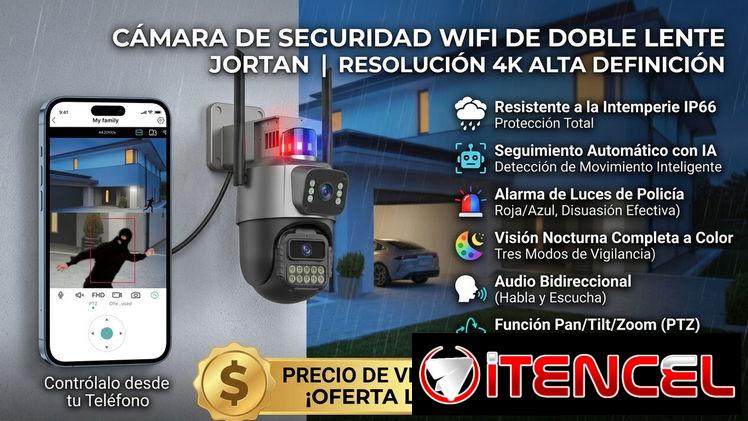 Camara de seguridad wifi inteligente 4k doble cámara