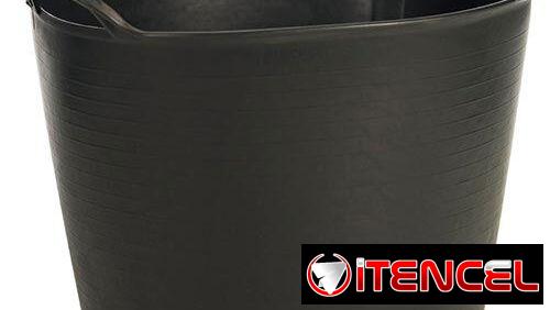 CUBO CESTO PLASTICO NEGRO 42L