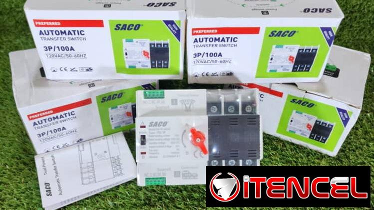 Transferencia Automática ATS SACO 3P 100A: Respaldo eléctrico inmediato y sin interrupciones 110v 220V