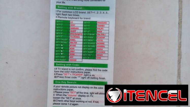 Control remoto para televisores