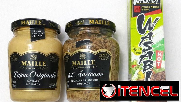 Wasabi hot y Mostaza Maulli a la antigua