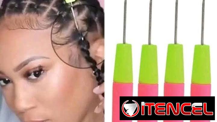 *✨ Gancho de ganchillo para tejer cabello ✨🧶*  ✔️ Práctico y resistente ✔️ De plástico ligero, fácil de usar ✔️ Ideal p