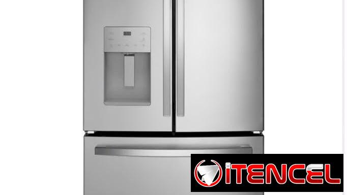 (ODA) Refrigerador French Door 21 pies Dispensador de hielo Exterior de acero inoxidable   Medidas: Ancho 35.6 pulgadas