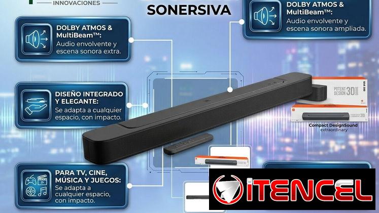 * Barra de sonido JBL BAR 300 Soundbar 5.0 Canales con Dolby Atmos