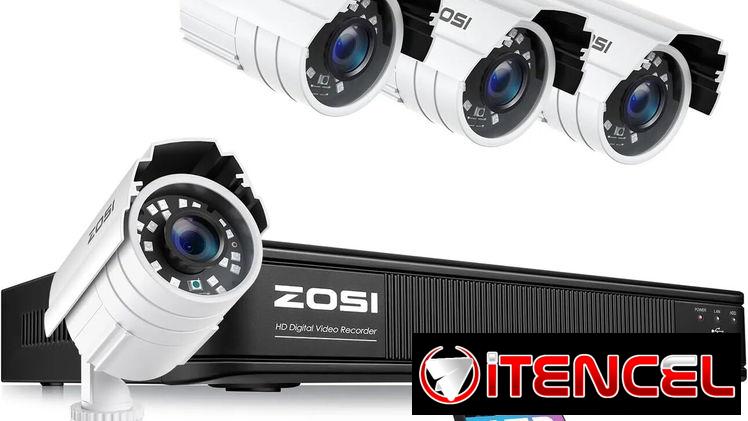 ZOSI H.265+ Full 1080p Sistema de cámara de seguridad para el hogar exterior e interior