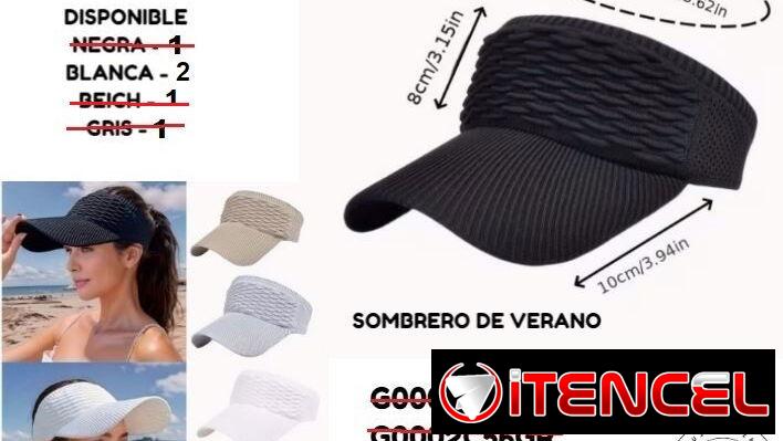 GORRA UNISEX VARIOS COLORES-VISERAS-SOMBRERO DE PLAYA