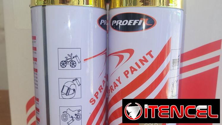 Pintura Spray Dorada y aluminio