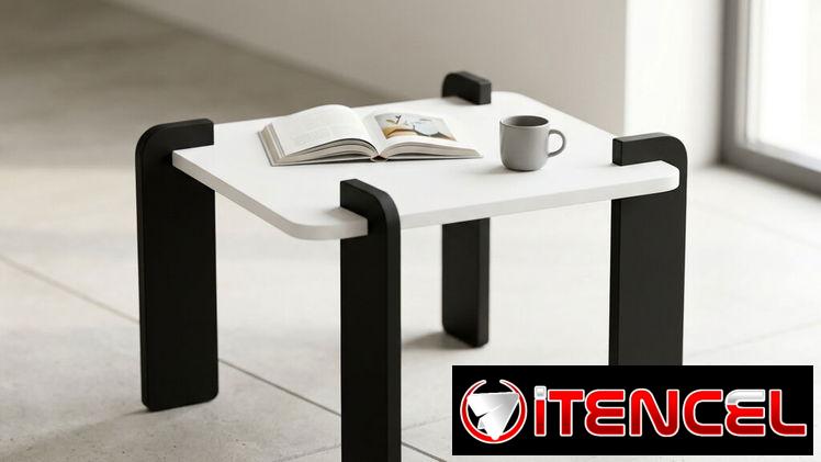 Mesa de centro 50×50 de MDF HIDROFUGO ESMALTADO estilo moderno