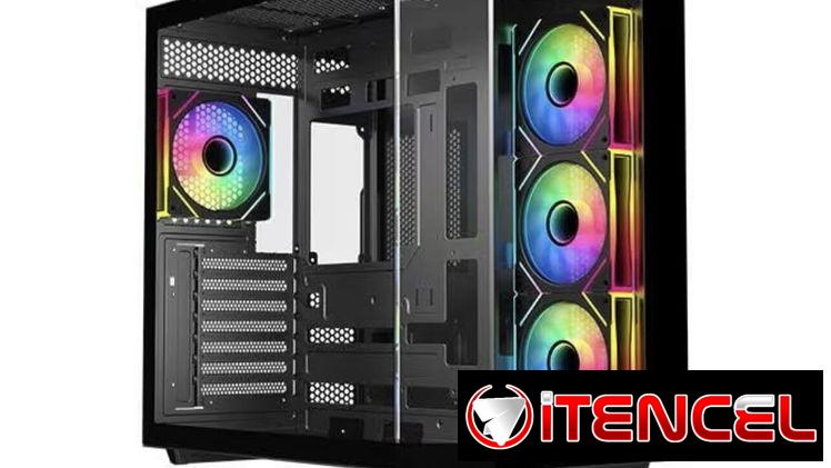 Chasis ATX de vidrio templado y 4 ventiladores