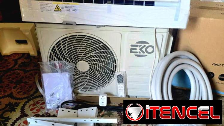 DE LOS QUE ENFRIAN DE VERDAD❄️❄️❄️   SPLIT EKO 1 TONELADA  220 VOLTS NO ES INVERTER  CON SUS TUBERIAS DE COBRES,MANDO A