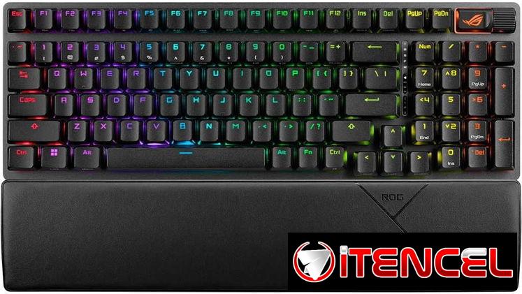 🎮 Teclado Asus ROG Strix Scope II 96 NX Wireless Black 🎮 PBT doubleshot keycaps🔹RGB🔹96% layout🔹Bluetooth 📦0km