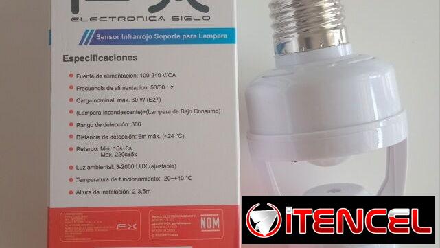Sensor de movimiento para bombillo $5 usd