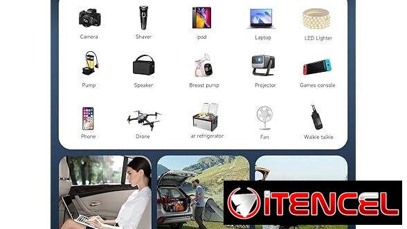 ⚡ Inversor 12V a 110V FSATBTNE 65W Para Carro | Carga Laptop, Teléfono y Más | Compacto y Seguro ⚡ Envío + Garantía