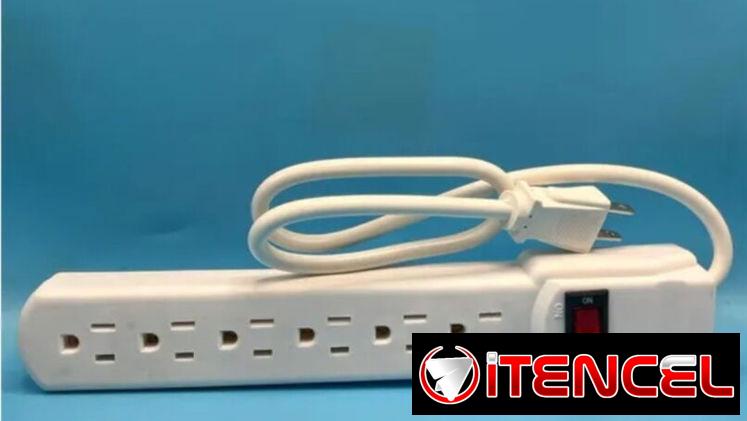 Extensión electrica cable de 1m/ 6 puertos 110V.