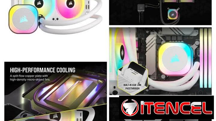 Pregunté cualquier duda 💵120usd Corsair iCUE Link H100i Liquid CPU Cooler 240mm AIO QX120 RGB Fans Fits Intel LGA 1700,