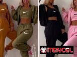 Conjuntos Originales Nike blusa, abrigo con zipper y pantalón con bolsillos