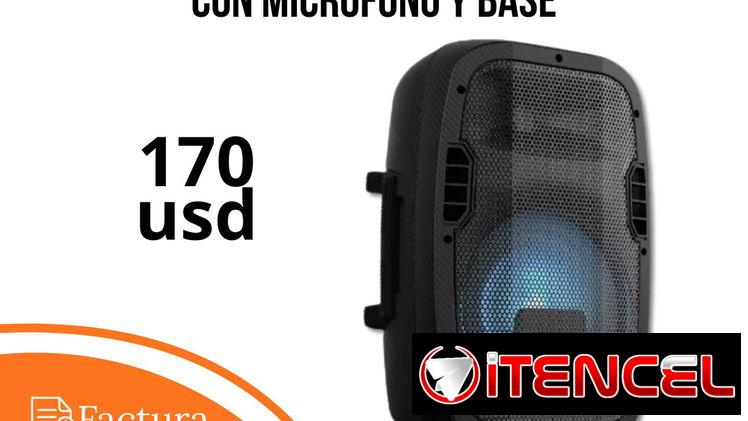 Bocina 15″ 35W con micrófono y base