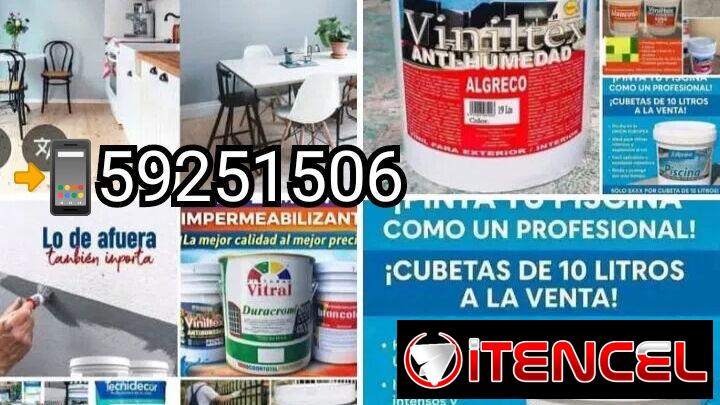 PINTURA VINIL PARA INTERIOR Y EXTERIOR 💒📲59251506