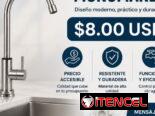 LLAVE MEZCLADORA MONOMANDO CUELLO DE GANSO .GRIFO PARA FREGADERO
