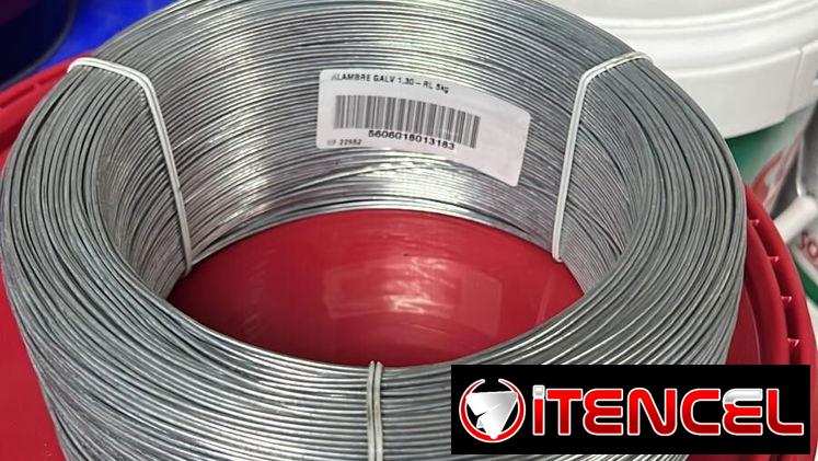 ROLLO DE ALAMBRE GALVANIZADO 1,3MM 5 kg, longitud 480m PARA AMARRAR CABILLA