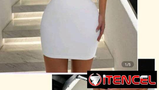 Vestido blanco ajustado talla M