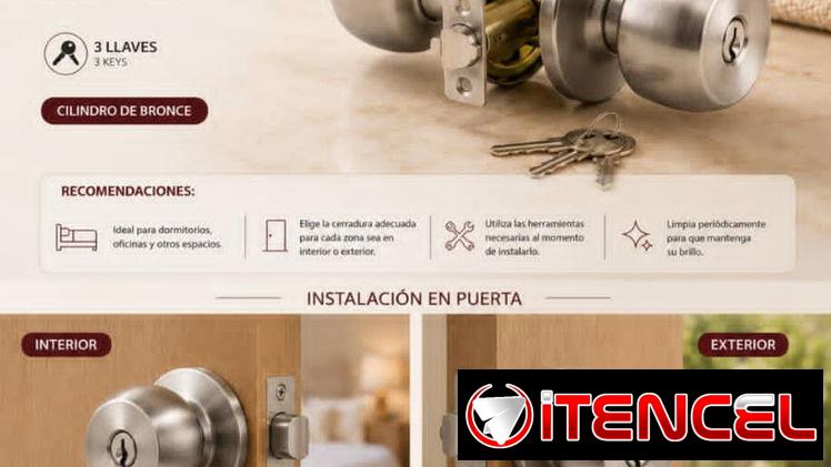Protege tu hogar AHORA mismo! 🔐 Cada cuarto puede tener la suya.  Cerradura de Pomo MEGAPRO – Solo 10 USD. 📞56249037