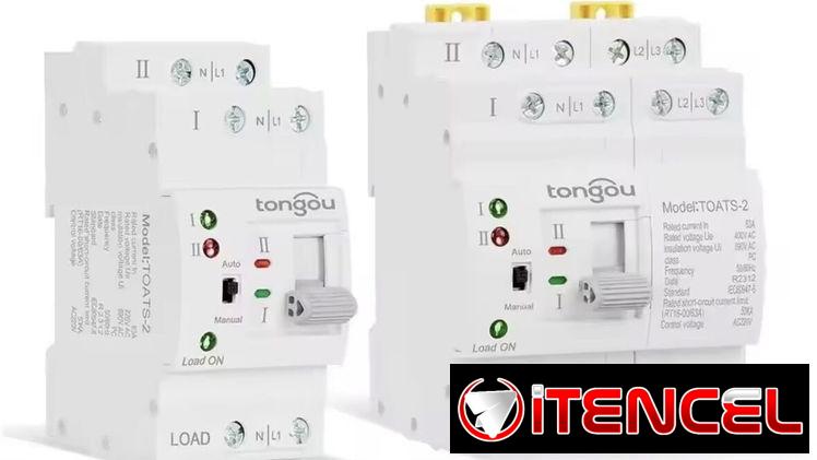 Transfer o ATS 63A de 2P o 4P 110/220v 2 Modos:Automático y Manual