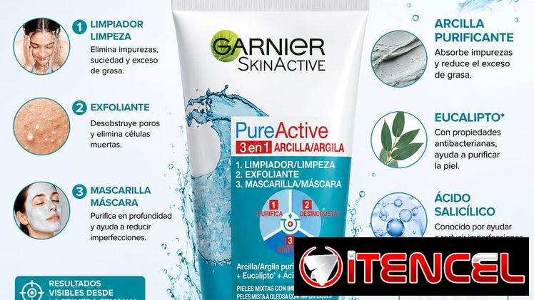 GEL LIMPIADOR GARNIER 3 EN 1 CON ARCILLA 150 ML