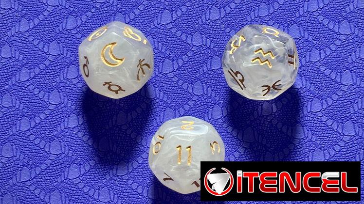 Juego de 3 Dados de 12 caras