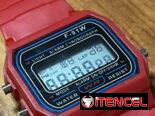 Reloj estilo Casio, de silicona, temporizador y alarma.