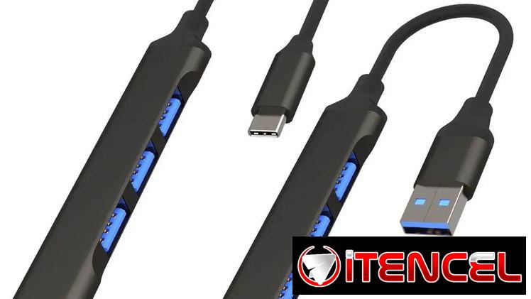 Hub USB-C 3.0 Alta Velocidad – 4 Puertos – Macbook, PC