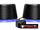 🔊 Bocinas Amazon Basics Bluetooth y USB con Luz Azul Para PC o Laptop Envío Disponible* + Garantía**