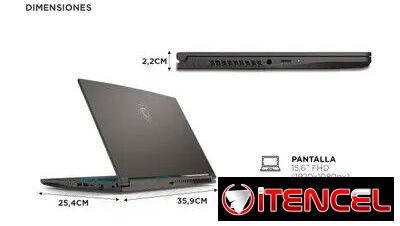 Laptop GAMER MSI Thin 15 | 15.6″ Core i5-13420H 16GB 512GB SSD | MENSAJERÍA INCUIDA | Laptop Gaming