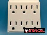 Adaptador para llevar de 2 a 6 tomas de corriente.