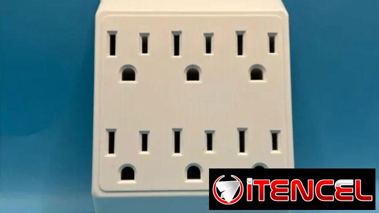 Adaptador para llevar de 2 a 6 tomas de corriente.