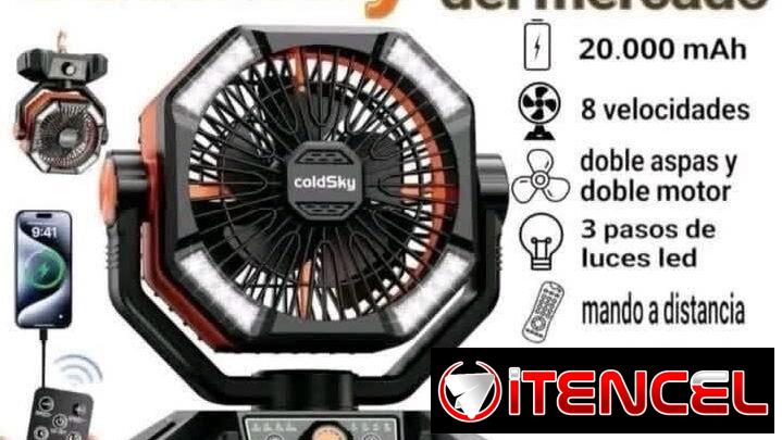 Ventilador recargable