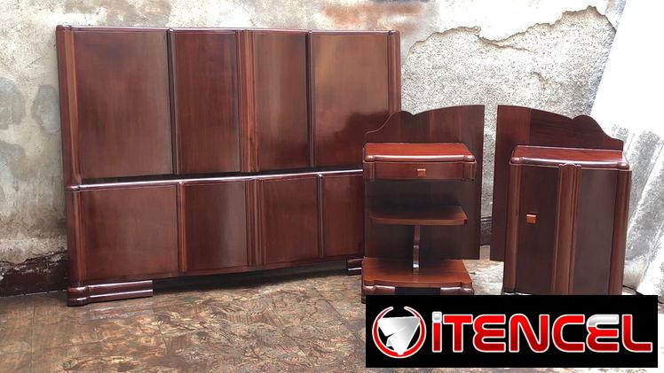 ⚜️ Cama camera con mesitas antigua restaurada • Entrega incluida 🚛 [30]