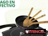 Cocinas de inducción y cocinas infrarrojas con sarten y paletas de madera incluidas en el precio y cocinas regulables