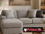Sofá Esquinero de Gamuza Gris con Chaise Longue_cv