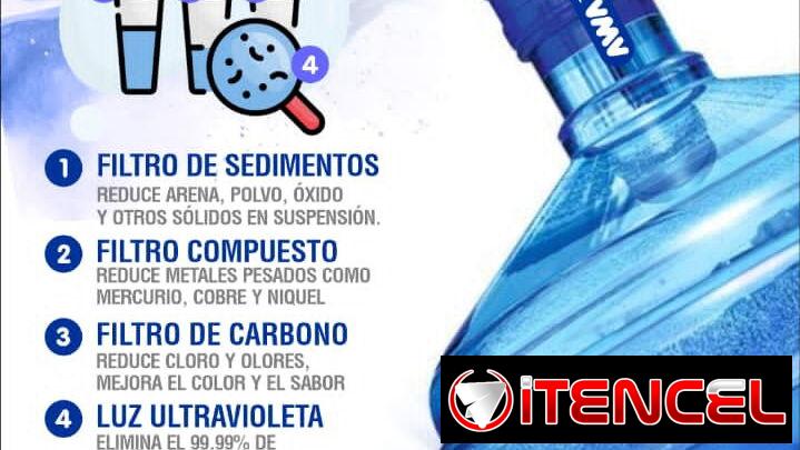 Agua purificada 10 cup por litro