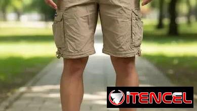 Bermuda de hombre beige