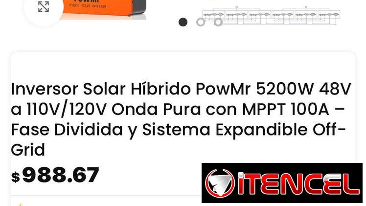 📲52774129 Venta de inversores solares hibridos de varios tipos nuevos precios y detalles en las fotos.