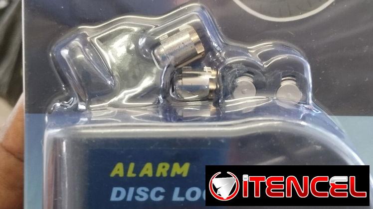 Candado de disco de frenos con alarma