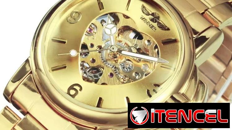 Reloj Automático Dorado  para Mujer– ¡Edición Limitada! en su caja, Diseño Exclusivo y Elegante