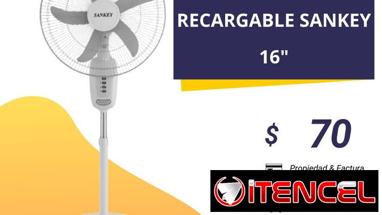 VENTILADOR RECARGABLE DE PEDESTAL MARCA SANKEY DE 16″