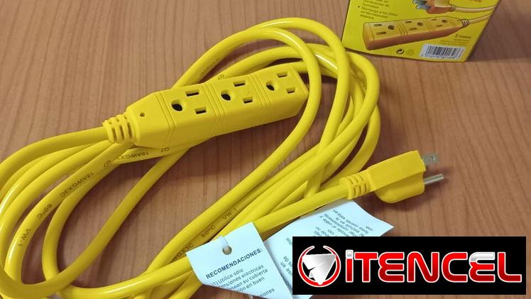 🚧 REGLETA ELECTRICA Q7 6 SALIDAS 110/120 V – 85 CM / EXTENSION ELÉCTRICA 15FT. CON MULTI TOMA-Q7 🚧